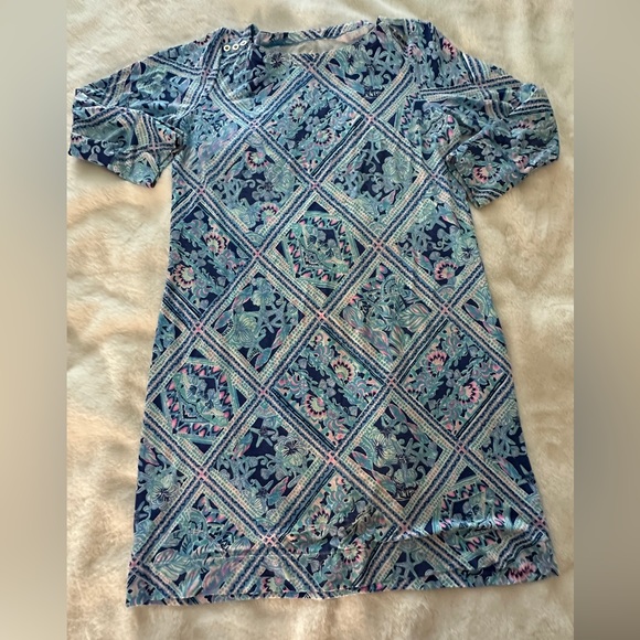 Lilly Pulitzer Dresses & Skirts - Lilly Pulitzer UPF +50 Sophie Dress Zanzibar Blue Meet Me On The Dock size large